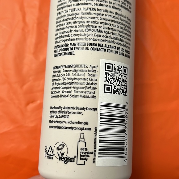 Authentic Beauty Concept BEACHY TEXTURE SPRAY wavy texture NEW NWT 250/8.4 ox - Picture 5 of 6